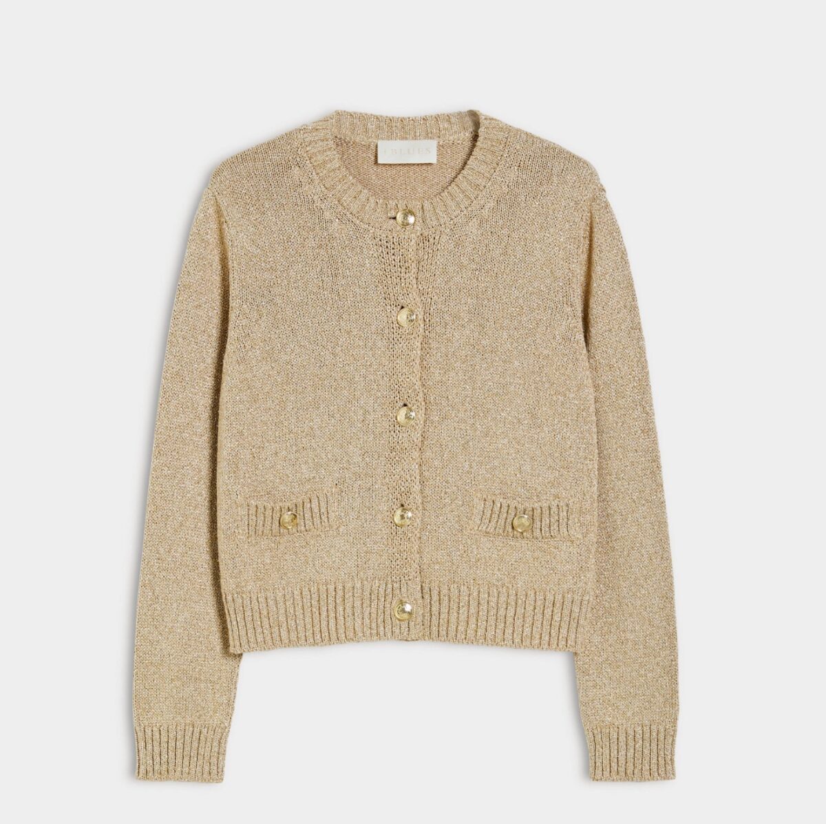 I blues
Cardigan in lurex